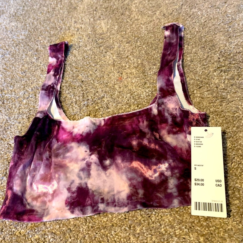 Velvet crop top/bra